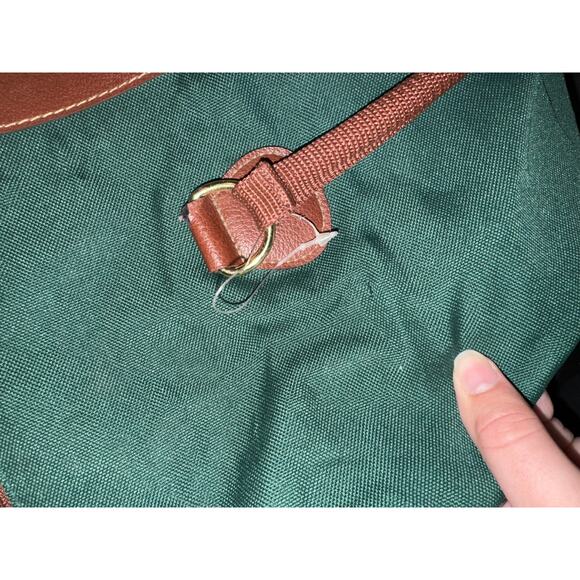 Polo Ralph Lauren Green Canvas Duffel Bag Leather Straps 90s 21" - Picture 4 of 8